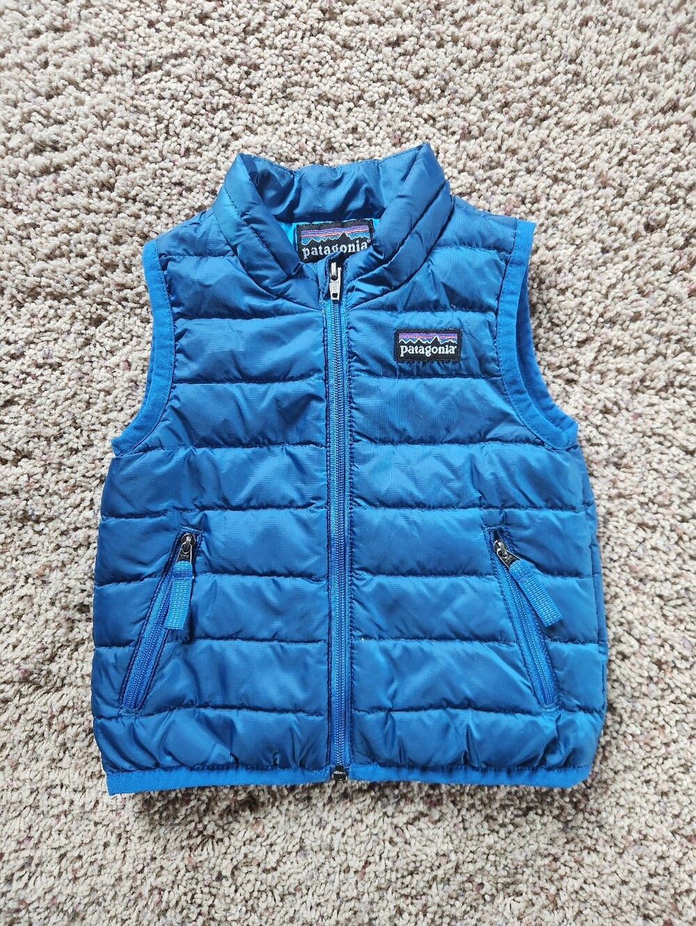 Patagonia Puffer Vest Downfill Blue Infant Size 6 Months